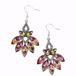 Elegant Oil Spill Drop Earrings